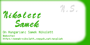 nikolett samek business card